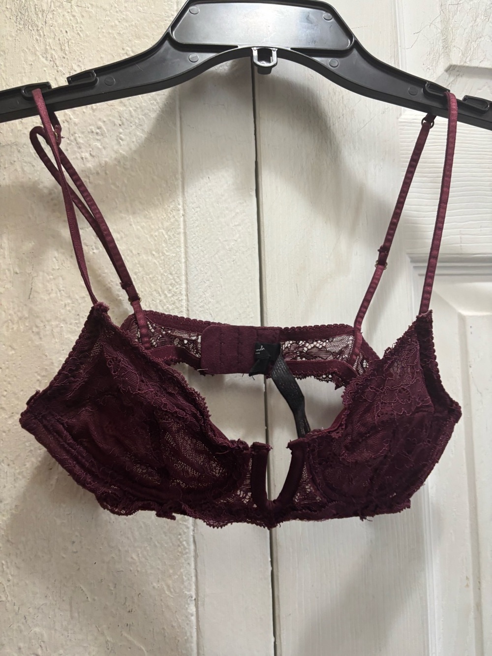 Urban Outfitters Wine Lace Balconette Bralette